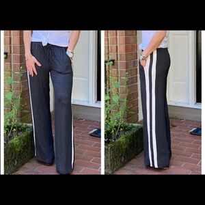 NWT Wide Leg Side Striped Pants